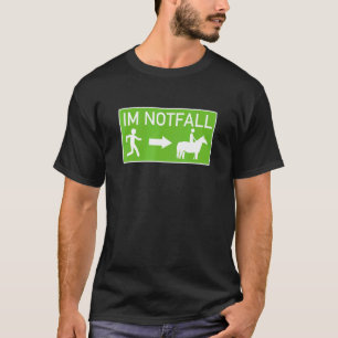 Paardrijden als ontsnappingsroute rijpaard noodsit t-shirt