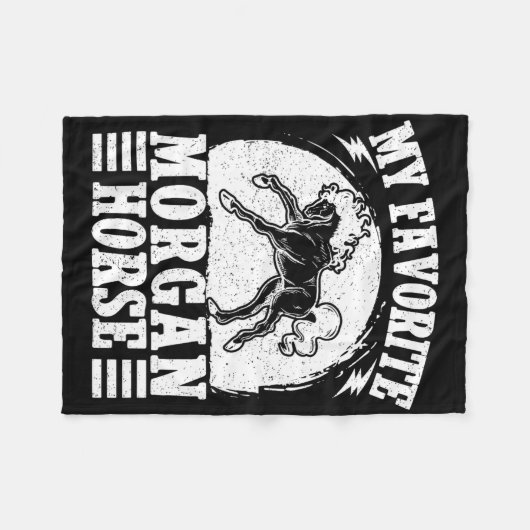 Paardrijden Favoriet Morgan Horse Rider Fleece Deken (Voorkant (Horizontaal))