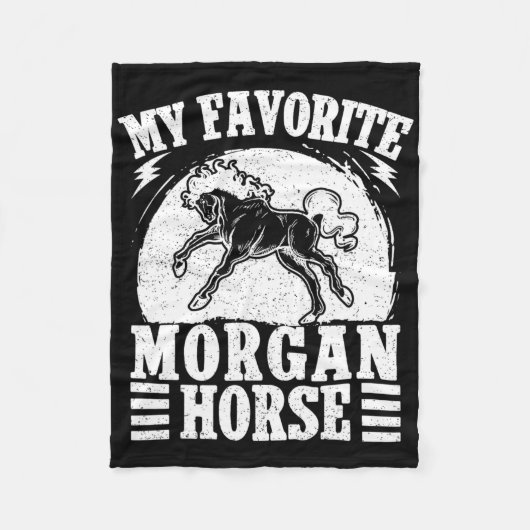Paardrijden Favoriet Morgan Horse Rider Fleece Deken (Voorkant)