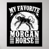 Paardrijden Favoriet Morgan Horse Rider Poster (Voorkant)