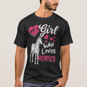Paardrijden Gewoon Een Meisje Dat Van Paarden Houd T-shirt