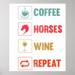 Paardrijden Grappige Paardliefhebber Paard Moeder  Poster