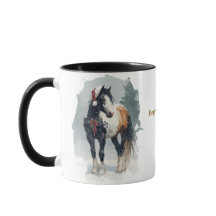 Paardrijden Kerst Koffiemok