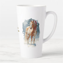 Paardrijden Kerstmis Latte Mok