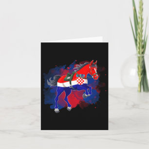 Paardrijden Kroatië Vlag Kaart