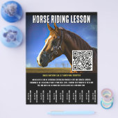 Paardrijden les Flyer met QR Code v.2 (Enkel)