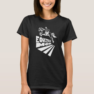 Paardrijden Moeder Coole Meisje Dames Paard Racer T-shirt
