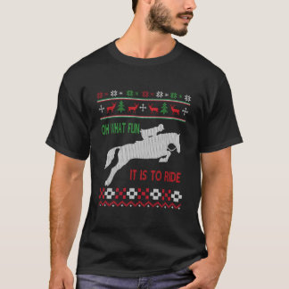 Paardrijden Oh Wat een leuke kersttrui Long SL T-shirt