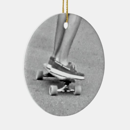 Paardrijden op het longboard keramisch ornament (Rechts)