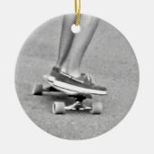 Paardrijden op het longboard keramisch ornament (Voorkant)