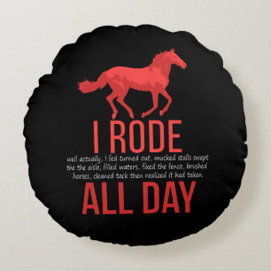 Paardrijden - Paardrijden Gift Rond Kussen