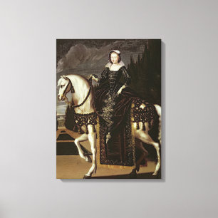Paardrijden Portret van Marie de Medici Canvas Afdruk