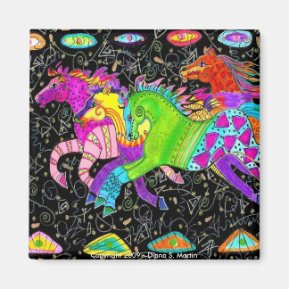 PAARDRIJDEN ROND MAGNEET