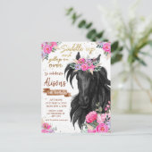 Paardrijden Verjaardagsuitnodiging Briefkaart (Staand voorkant)