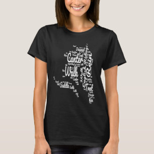 Paardrijden Woordwolk Paard Ruiter Paardenhouder S T-shirt