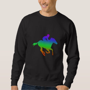 Paardrijdende Schaduwen In Regenboogkleur Trui