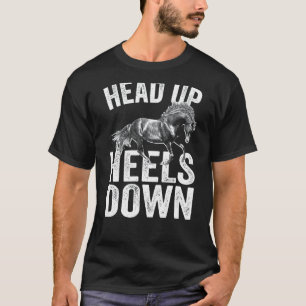 Paardrijder met hoofd omhoog en hielen omlaag Paar T-shirt