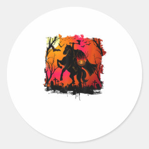 Paardrijder zonder Hoofd T-shirt Stadslegende Hall Ronde Sticker
