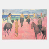 Paardrijders op het strand in Tahiti (Paul Gaugin) Inpakpapier Vel (Voorkant)