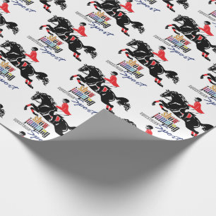 paardrijkskundig show cadeaupapier