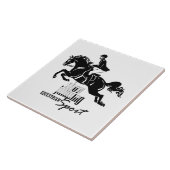 paardrijkskundig show tegeltje (Zijkant)