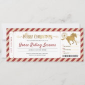 Paardrijlessen Kerstcadeaukaart Ticket Cadeaubon Kaart (Voorkant)