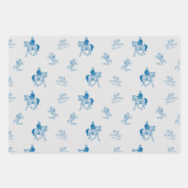  paardrijpatroon inpakpapier vel