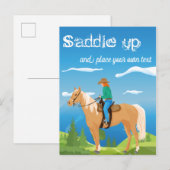 Paardrijsvoorval - Uitnodigingskaart Aankondigingskaart (Voorkant / Achterkant)