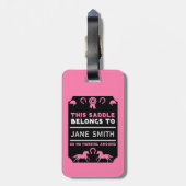 paardrijzadel bagagelabel (Achterkant verticaal)