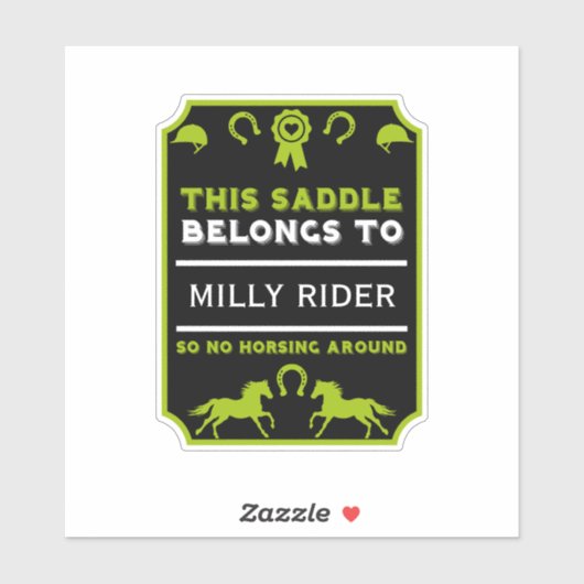 paardrijzadel sticker (Vel)