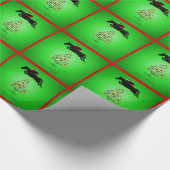 Paardse kerst cadeaupapier (Hoek)