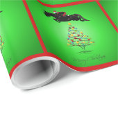 Paardse kerst cadeaupapier (Rol Hoek)