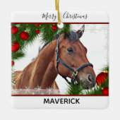 Paardse kerst - Equestrian Cute Pony Keramisch Ornament (Voorkant)