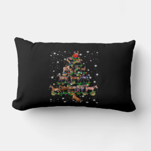 Paardse kerstboom met vlieglicht kussen