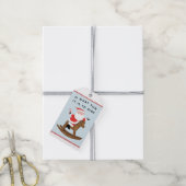 Paardse kerstmis cadeaulabel (Met Touw)