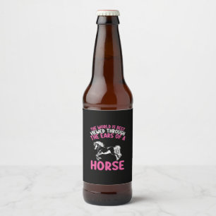 Paardse kunst De wereld is het best bekeken Bier Etiket