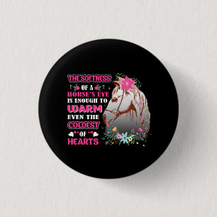 Paardse kunst De zachtheid van het oog van een paa Ronde Button 3,2 Cm