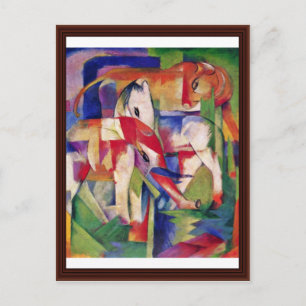 Paardse olifant Cow Winter van Marc Franz Briefkaart