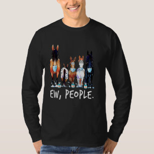 Paardse paarden die een gezichtsmasker ho dragen t-shirt