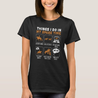 Paardse paardenrennen die ik in mijn rug doe t-shirt