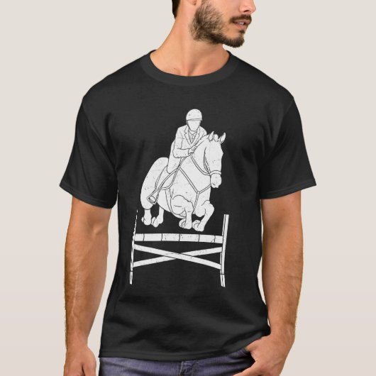 Paardse Show Equestrian Jump Front Showspring Comp T-shirt (Voorkant)