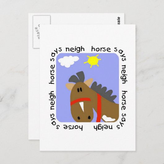Paardse Zagen Neigh Tshirts en Gifts Briefkaart (Voorkant / Achterkant)