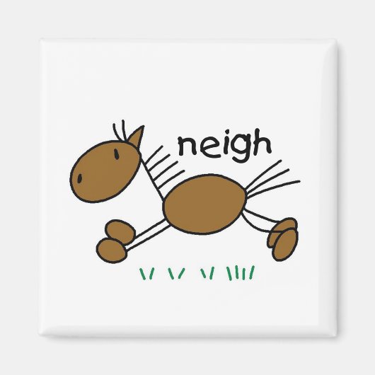 Paardse Zagen Neigh Tshirts en Gifts Magneet (Voorkant)