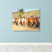 paardstippen canvas afdruk (Insitu (Houten vloer))