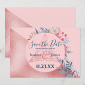 Paarle Waterverf Floral Pagan Save the Date (Voorkant / Achterkant)