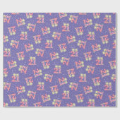 Paars 21e Birthday Wrapping Paper Cadeaupapier (Vlak)