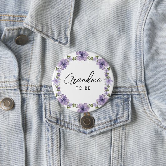 Paars A Little Wildflower Grandma om Button te zij (In situ)