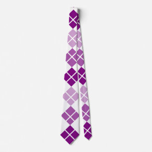 Paars Aangepast Stropdas Argyle