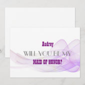 Paars Abstract... ben je mijn vriend van HONOR? Kaart (Voorkant / Achterkant)