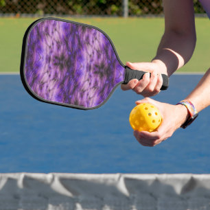Paars abstract bont met textuur pickleball paddle